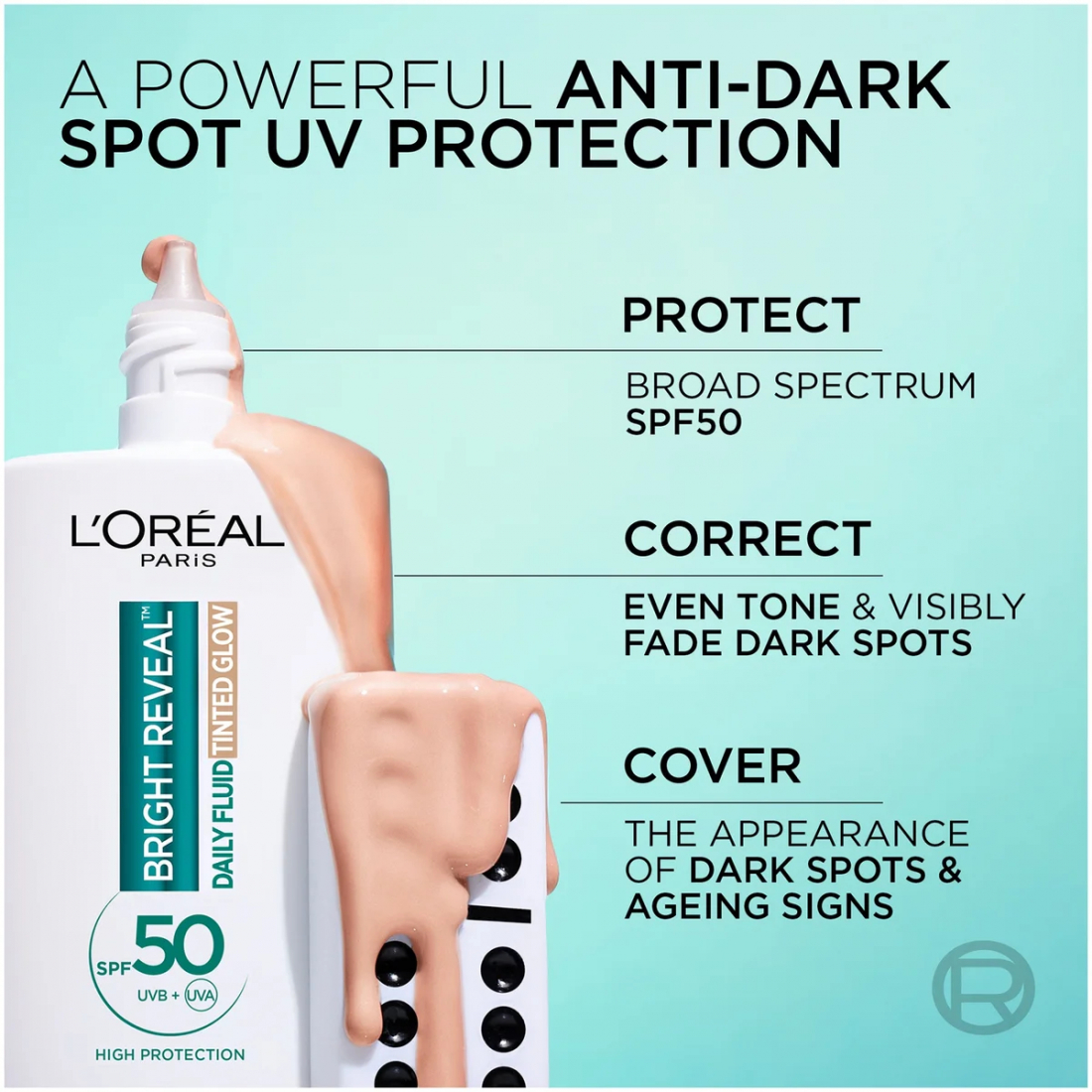 Crème solaire teintée 'Bright Reveal Daily Fluid SPF50' - Fair - Light 50 ml