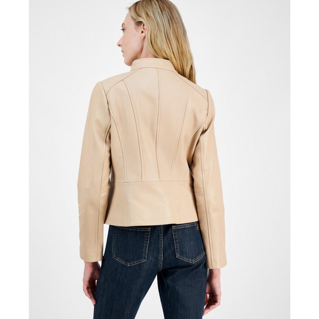 Women's 'Zip-Front Leather Jacket' Leather Jacket
