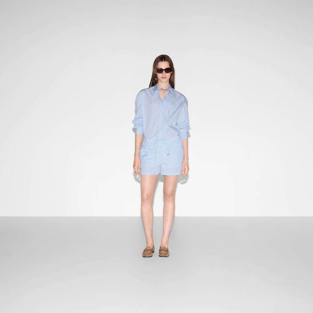 Women's 'Striped With Embroidery' Shorts