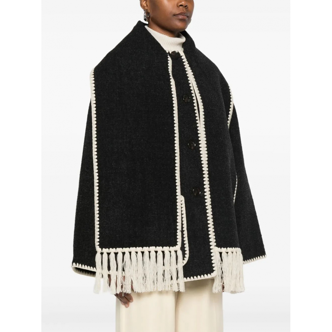 Manteau 'Attached-Scarf' pour Femmes