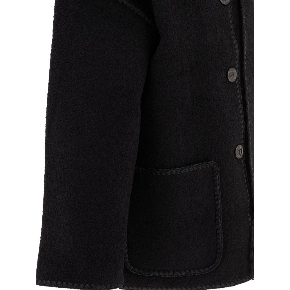 'Dropped-Shoulder Fringed-Edge Scarf' Jacke für Damen