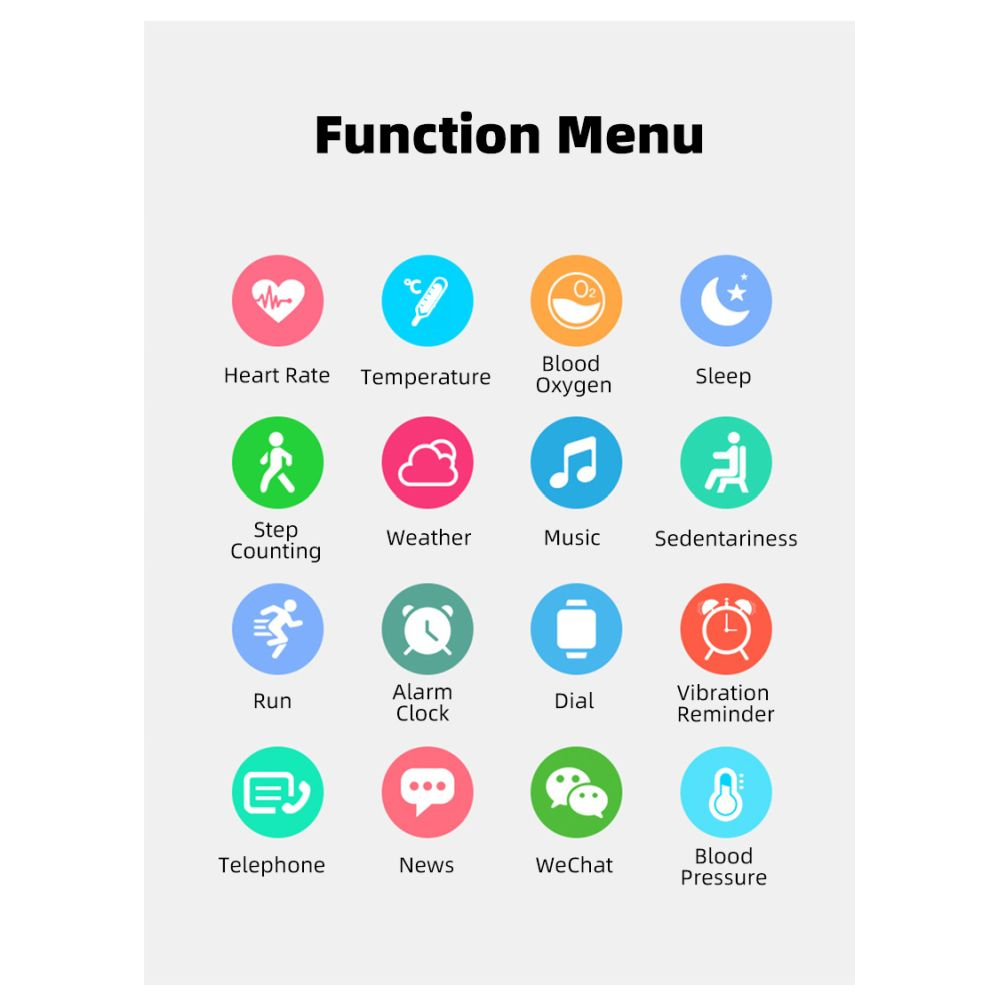 Wasserdichte Smartwatch mit Herzfrequenzmesser – Blau