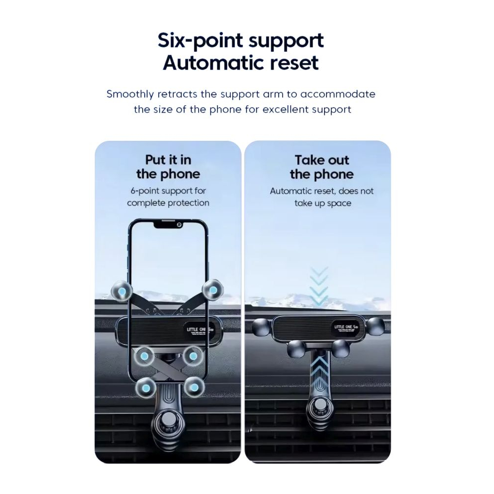 Car mount for smartphone - adjustable orientation - White