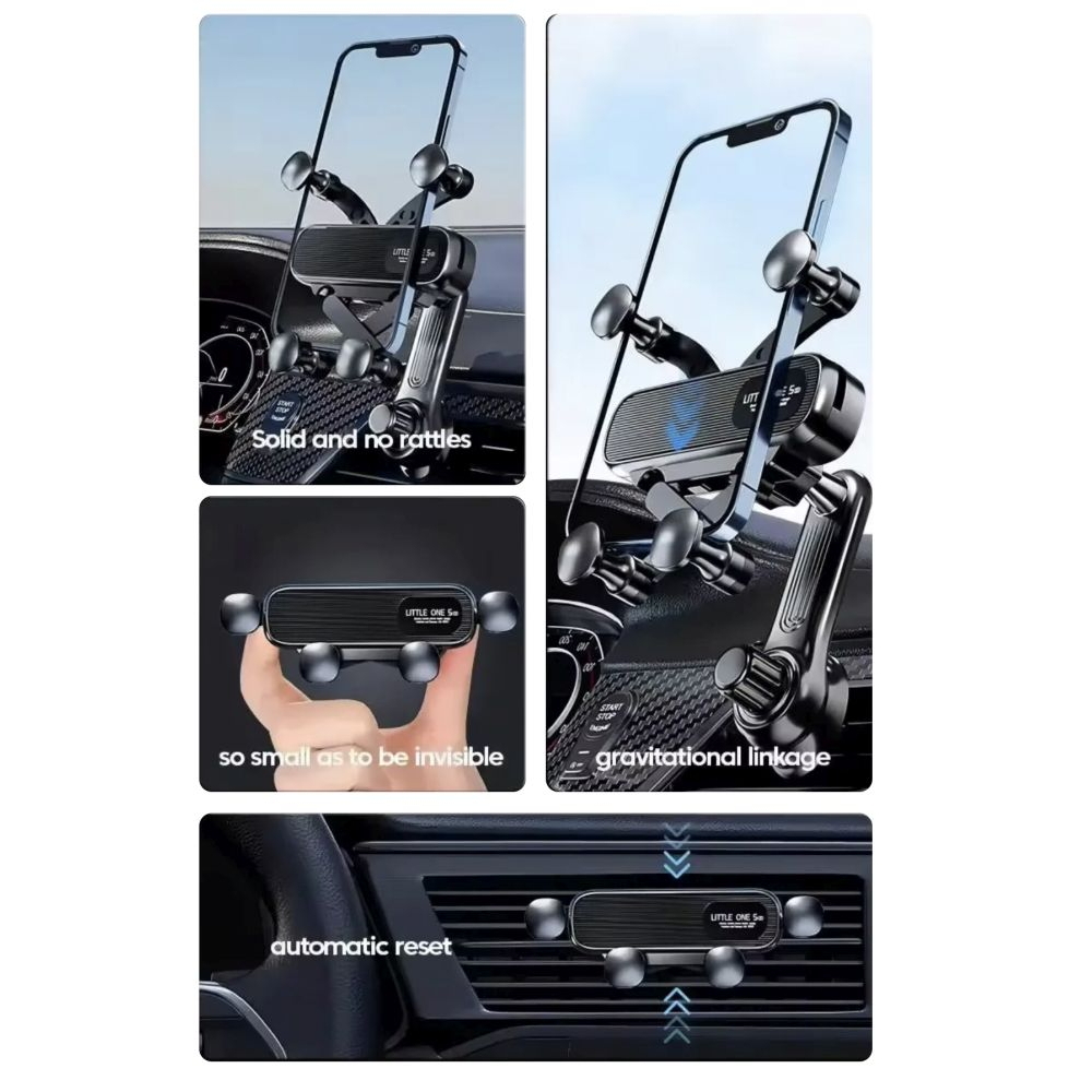 Car mount for smartphone - adjustable orientation - White