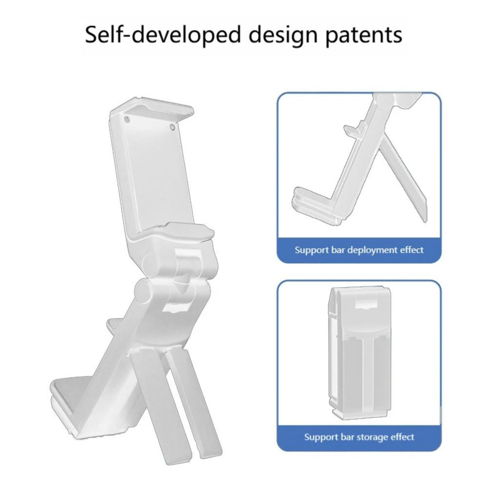 Multifunctional smartphone stand - 360° rotating - White