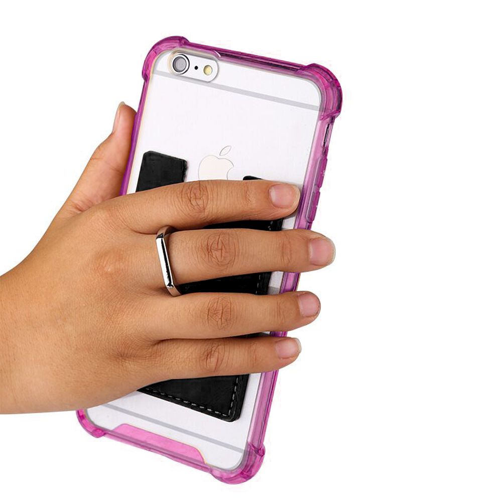 Mobile phone card holder with ring holder and powerful magnet system