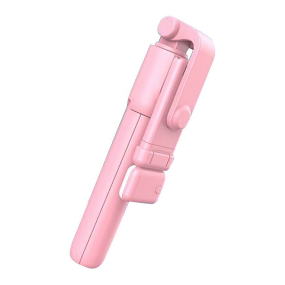Bluetooth selfie stick with built-in flash - Pink