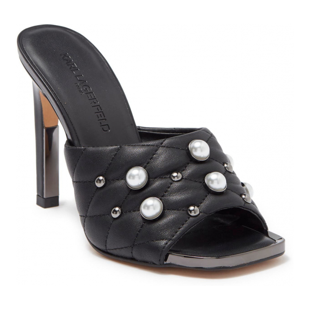 Women's 'Amina Studded' High Heel Mules