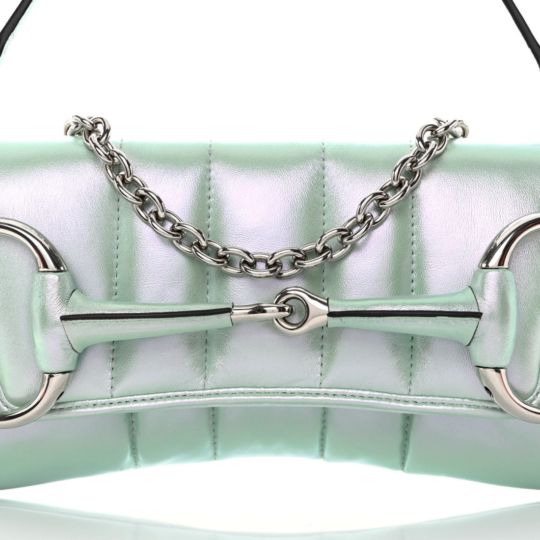 'Iridiscent Horsebit' Schultertasche für Damen