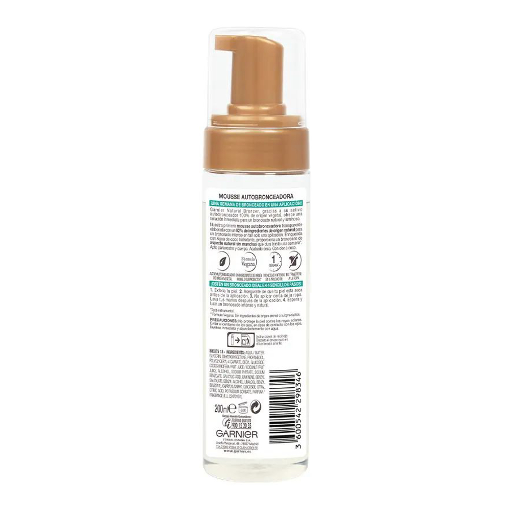 'Natural Bronzer' Self Tanning Mousse - 200 ml