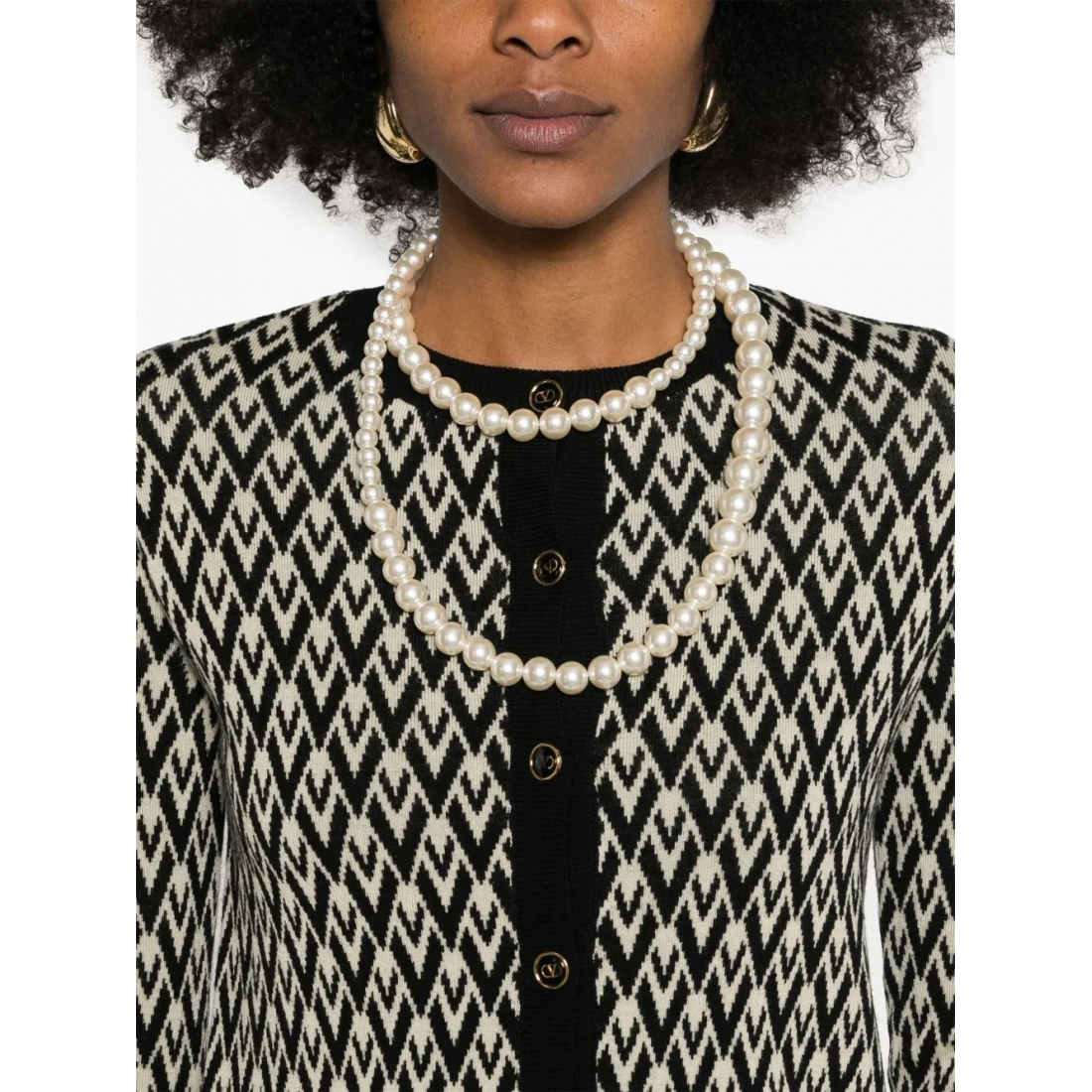 Women's 'Toute La V-Jacquard' Cardigan