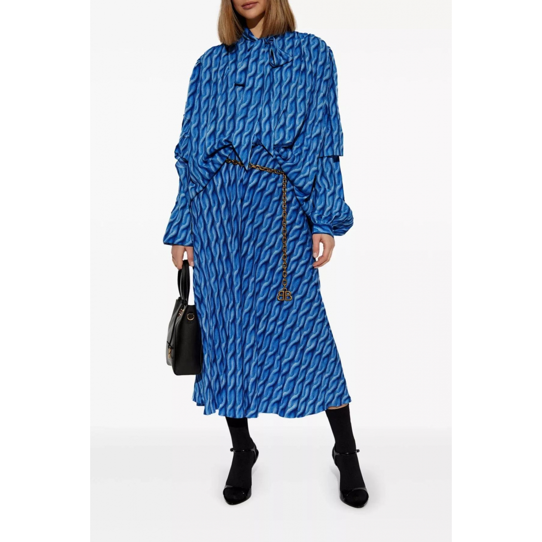 'Double Sleeve' Midi Kleid für Damen