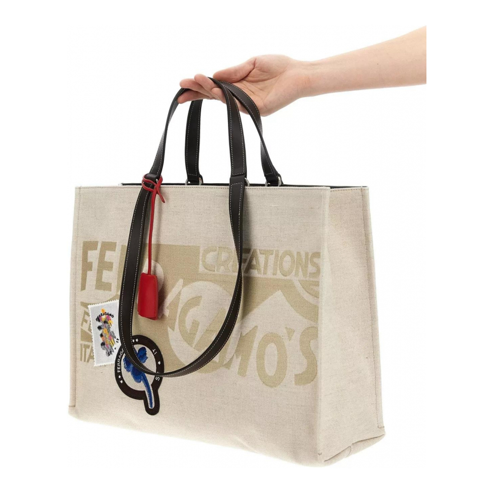 Women's 'L' Shopping Bag' Tote Bag