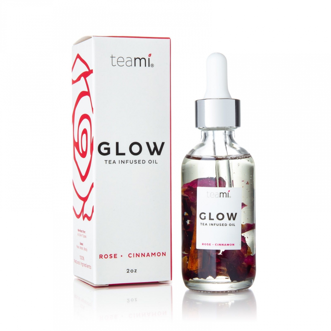 Huile pour le visage 'Glow with Rose & Cinammon'