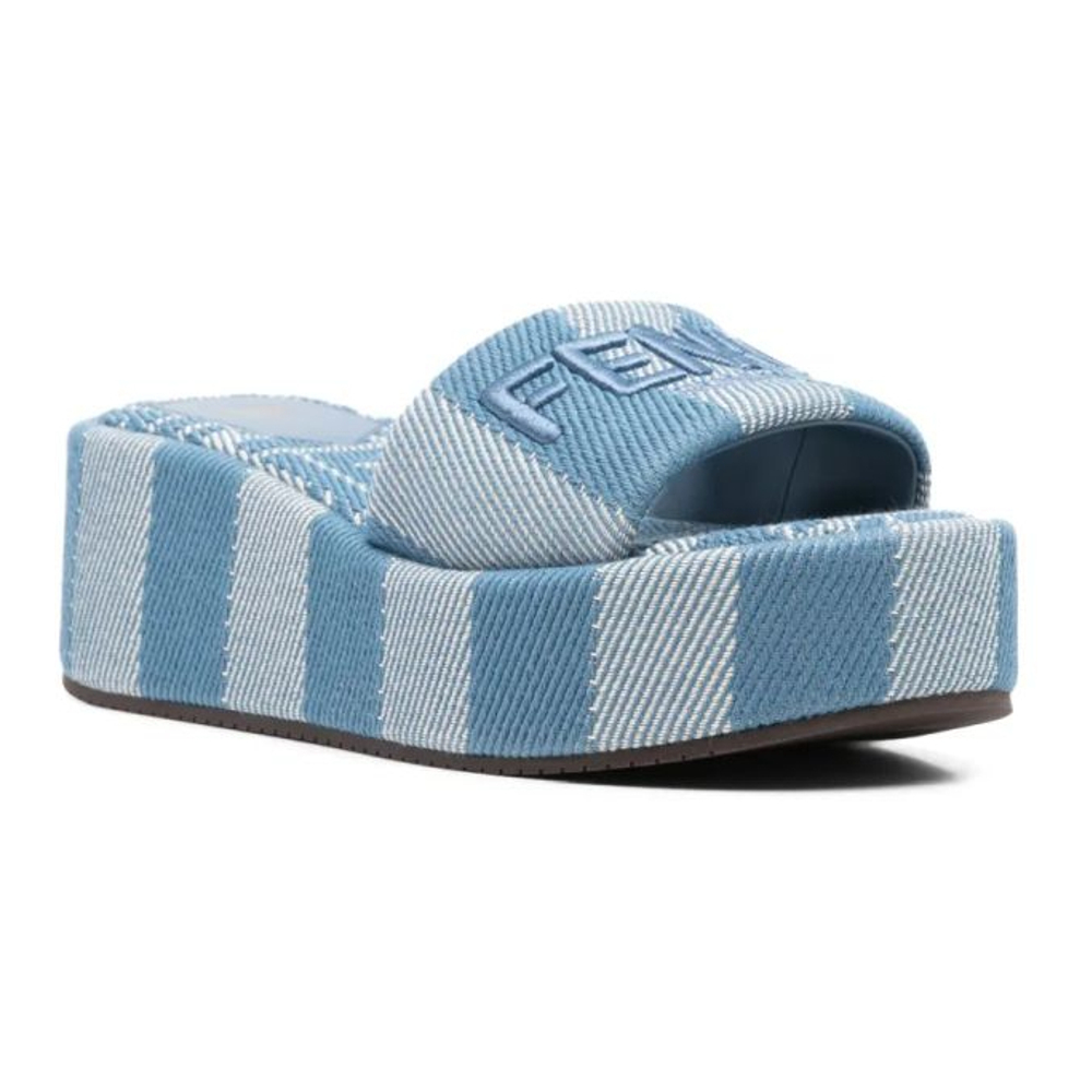 Sandales à semelle plateforme 'Logo-Embroidered' pour Femmes