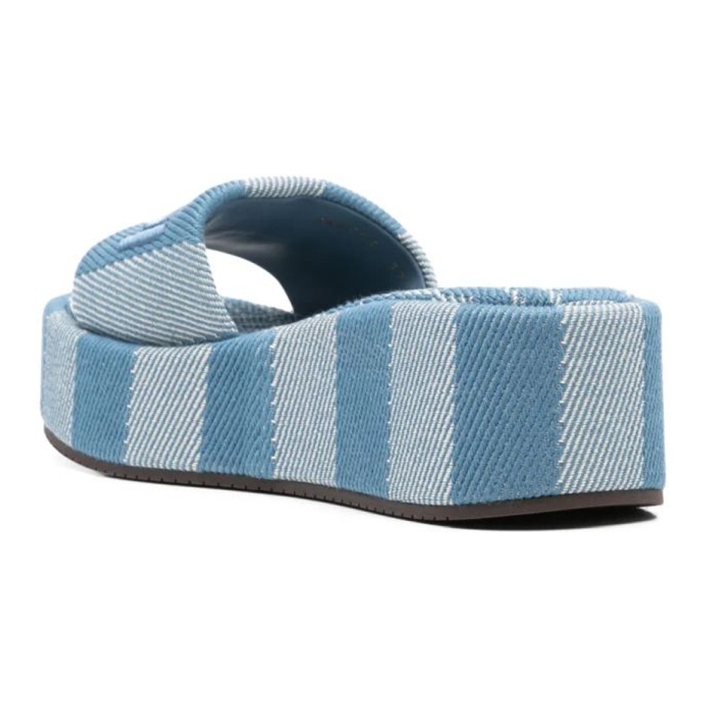 Sandales à semelle plateforme 'Logo-Embroidered' pour Femmes