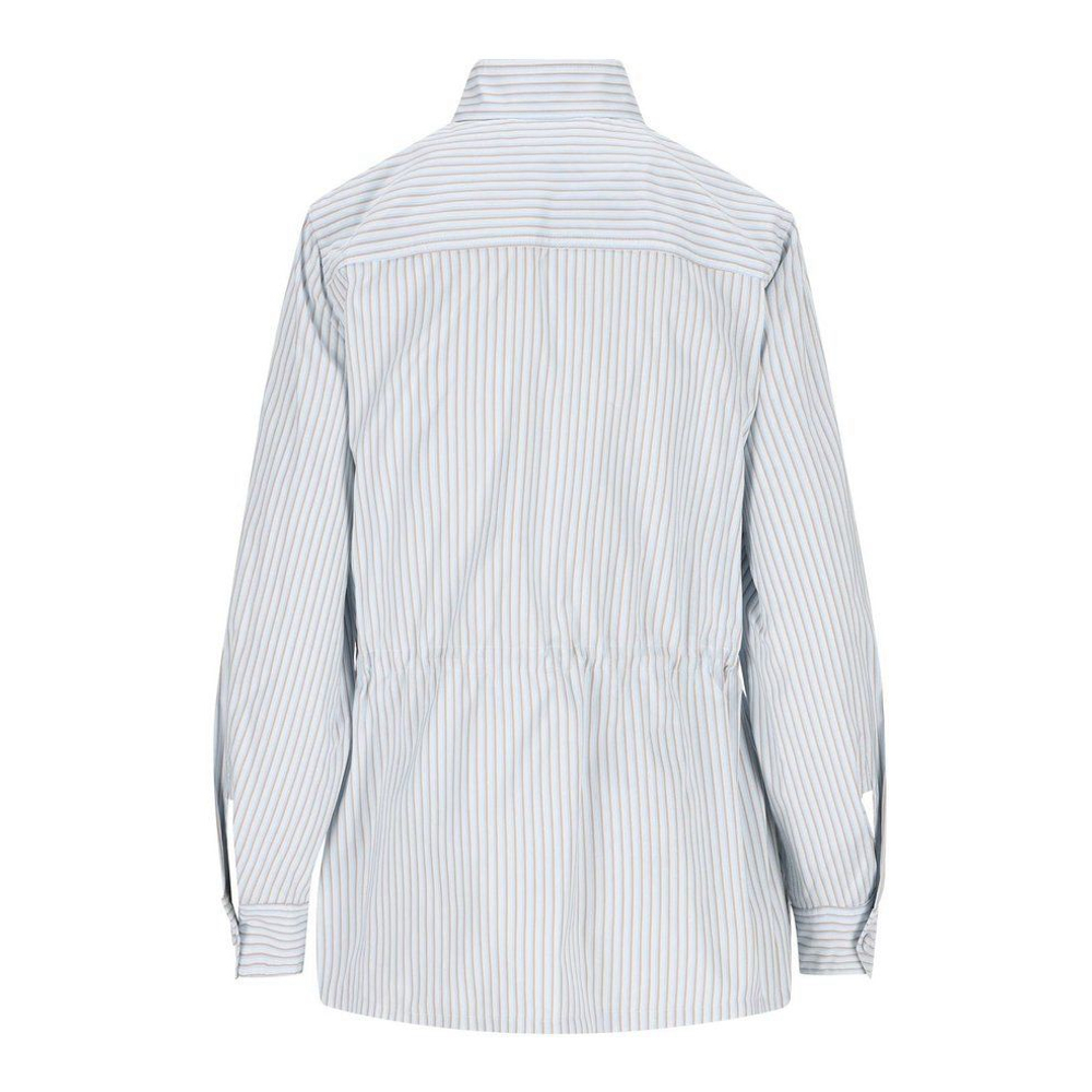 Surchemise 'Striped Ring Buckle Belted' pour Femmes