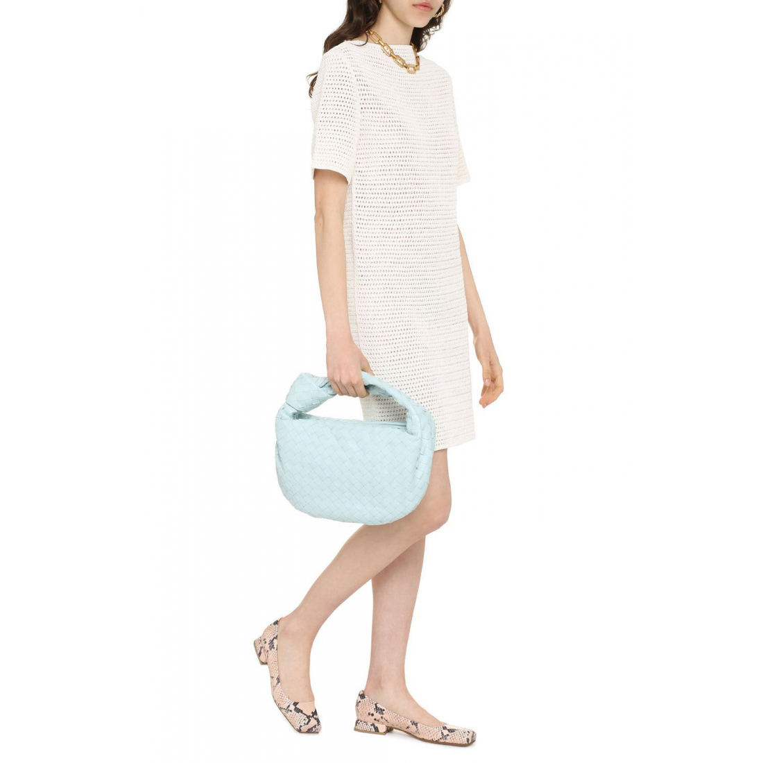 Women's 'Lace-Effect Knitted' Shirtdress