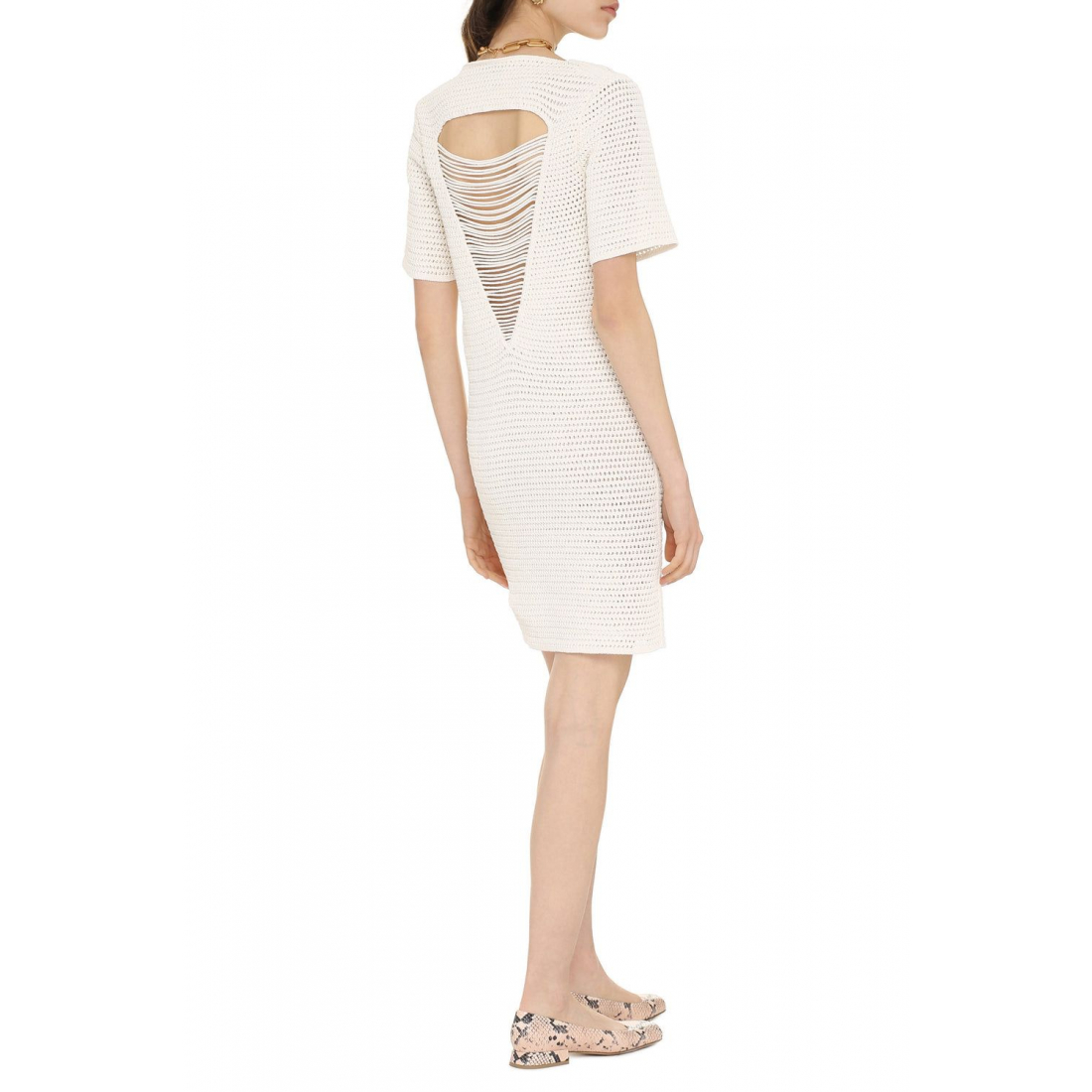 Women's 'Lace-Effect Knitted' Shirtdress