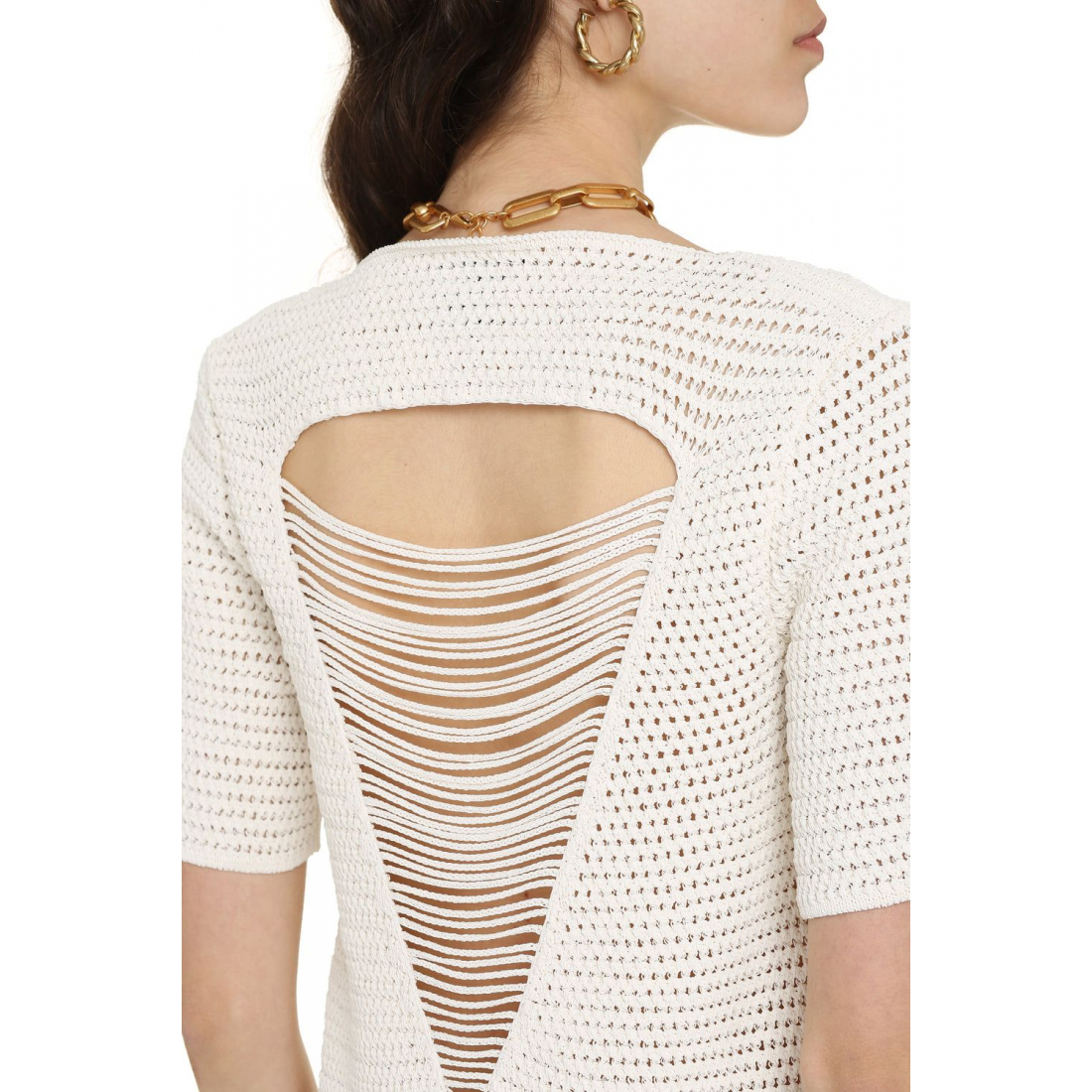 Women's 'Lace-Effect Knitted' Shirtdress