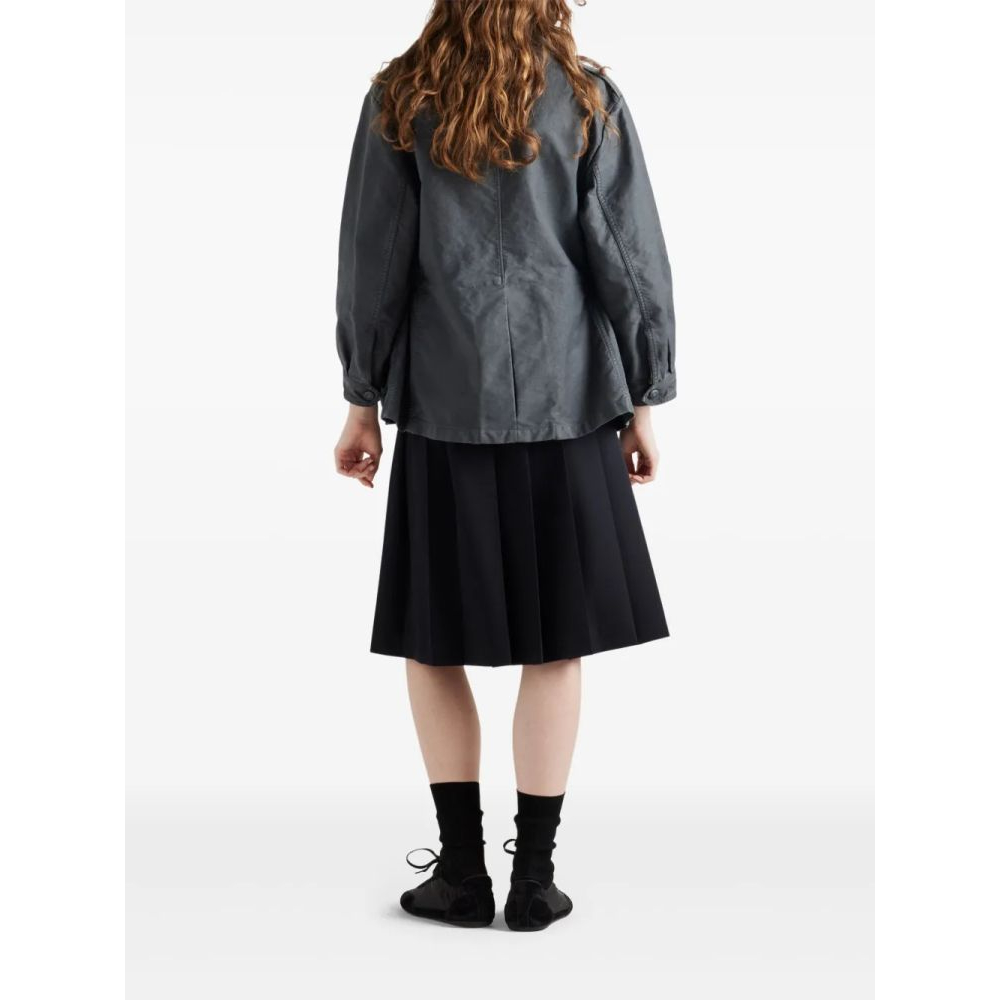 'Belted Pleated' Midi Rock für Damen