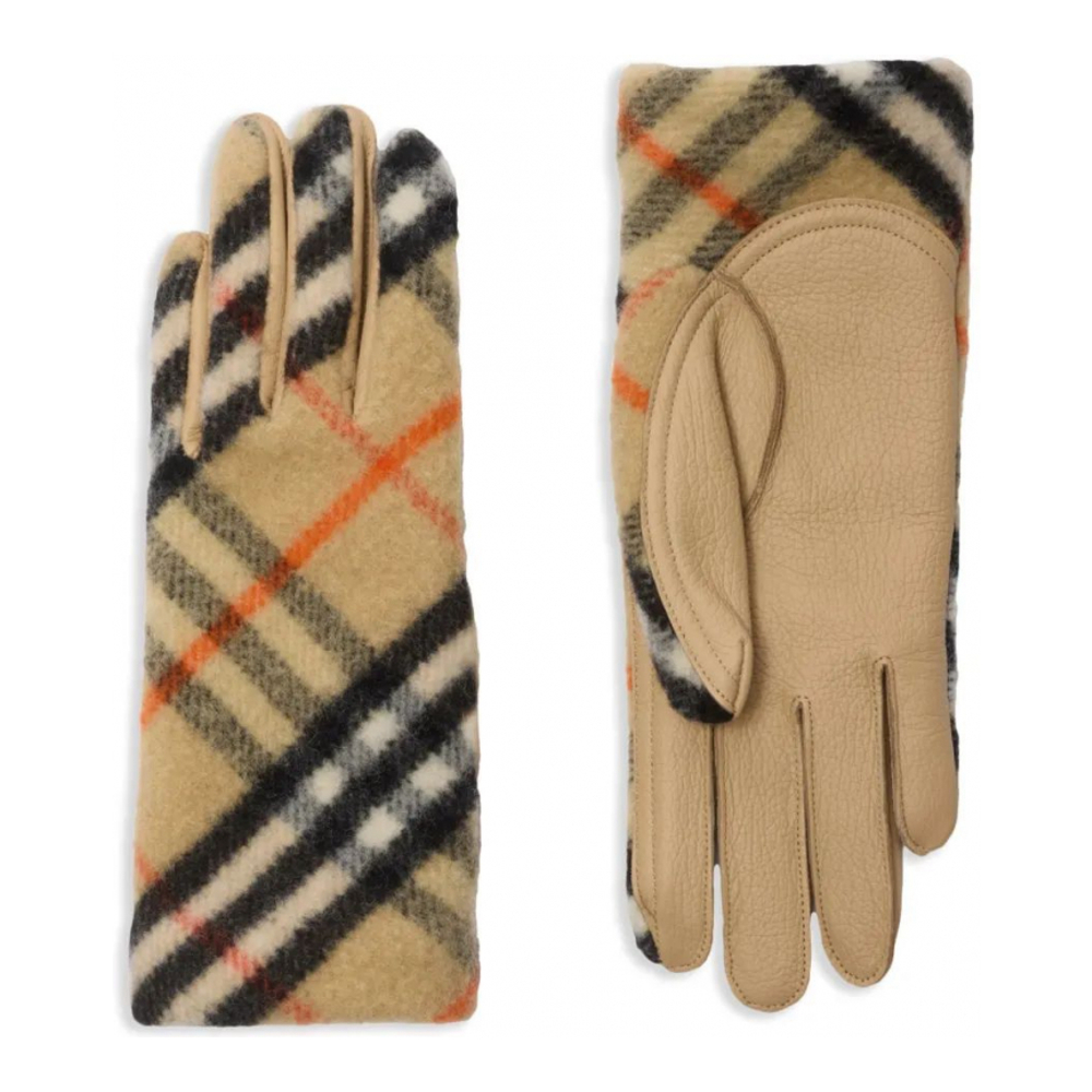 Gants 'Check-Pattern'