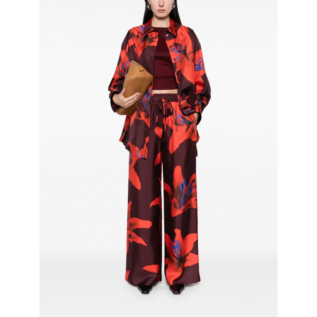 'Floral-Print' Hose für Damen