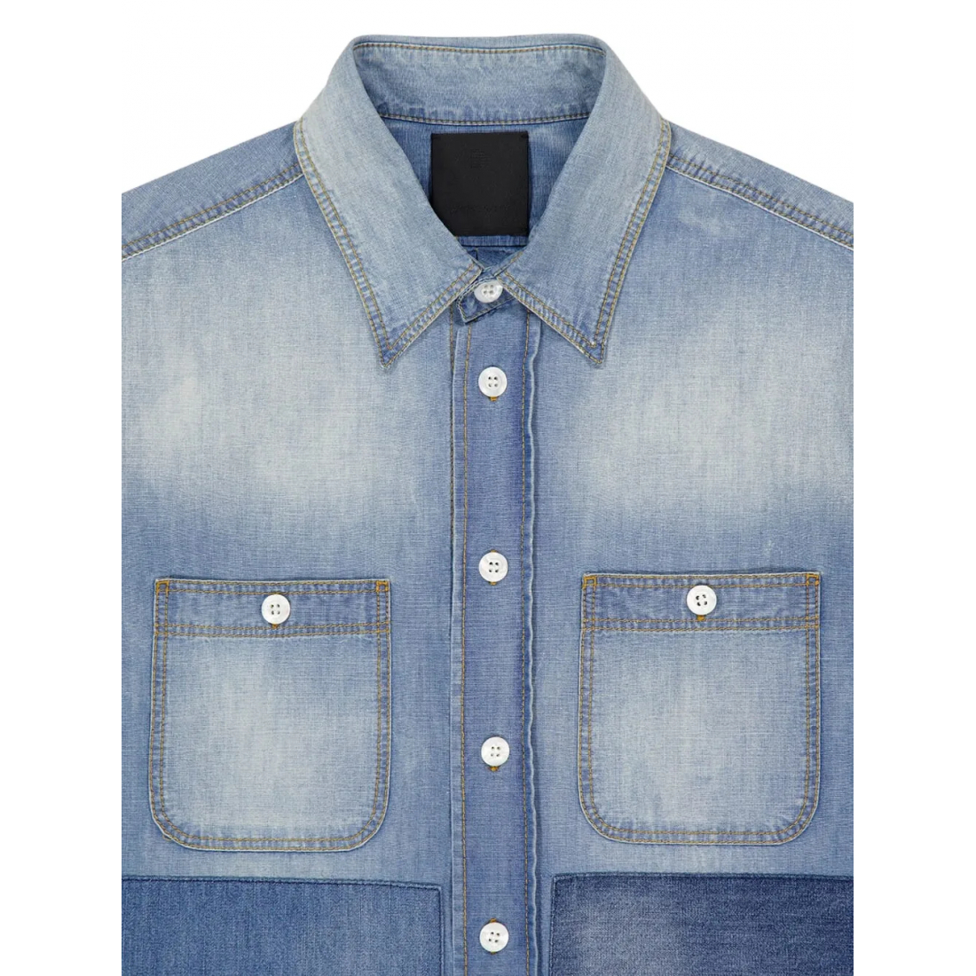 'Patchwork' Denim-Hemd für Herren