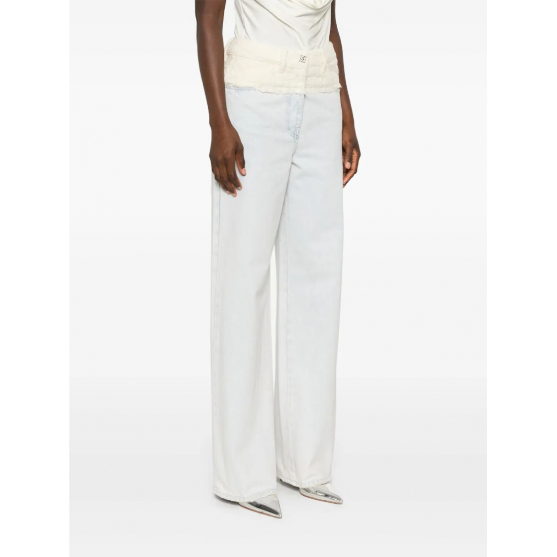 Jeans '4G Liquid-Button Tweed-Panel' pour Femmes