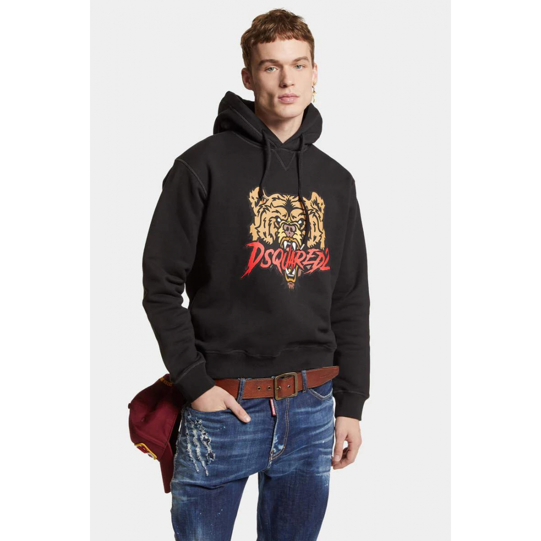 Sweatshirt à capuche  'Logo-Print' pour Hommes