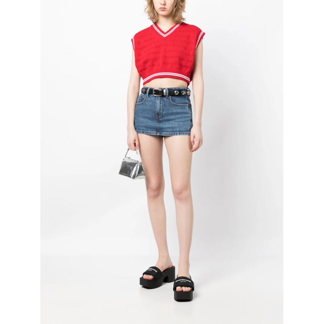 Skort 'Mid-Rise Denim' pour Femmes