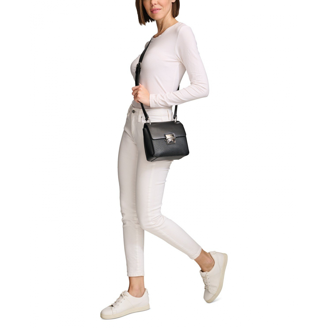 Women's 'Clove Push-Lock with Adjustable Strap' Crossbody Bag