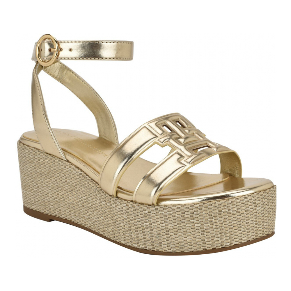 Women's 'Vastie Raffia Platform' Wedge Sandals