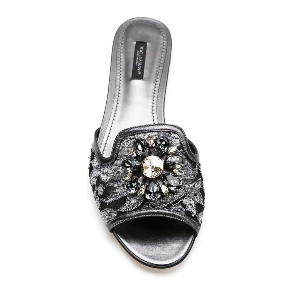 Sandales plates 'Rainbow Lace Brooch-Detail' pour Femmes