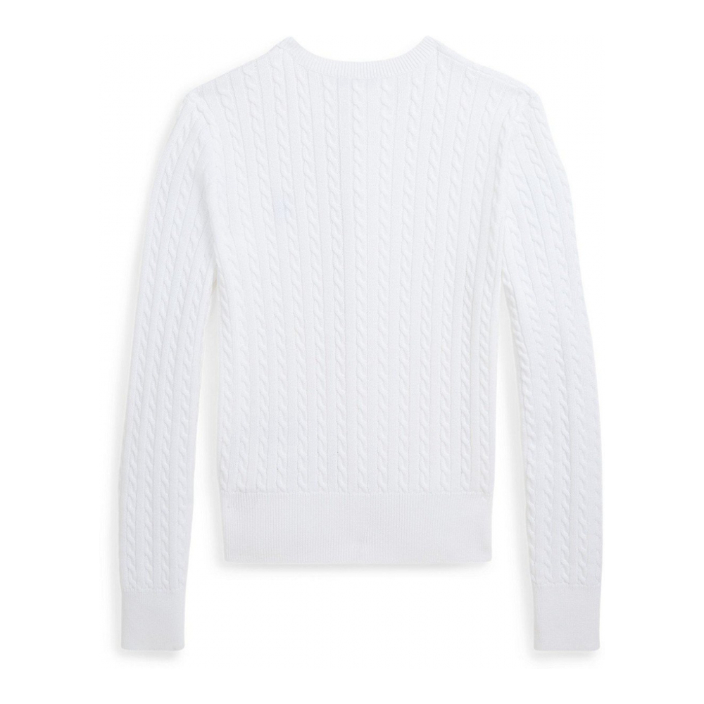 'Cable-Knit Cotton Cardigan' pour Filles