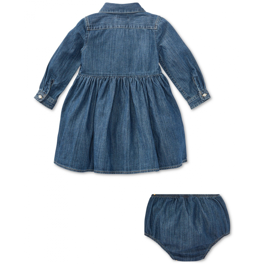 'Denim Cotton Shirtdress' pour Bébés filles