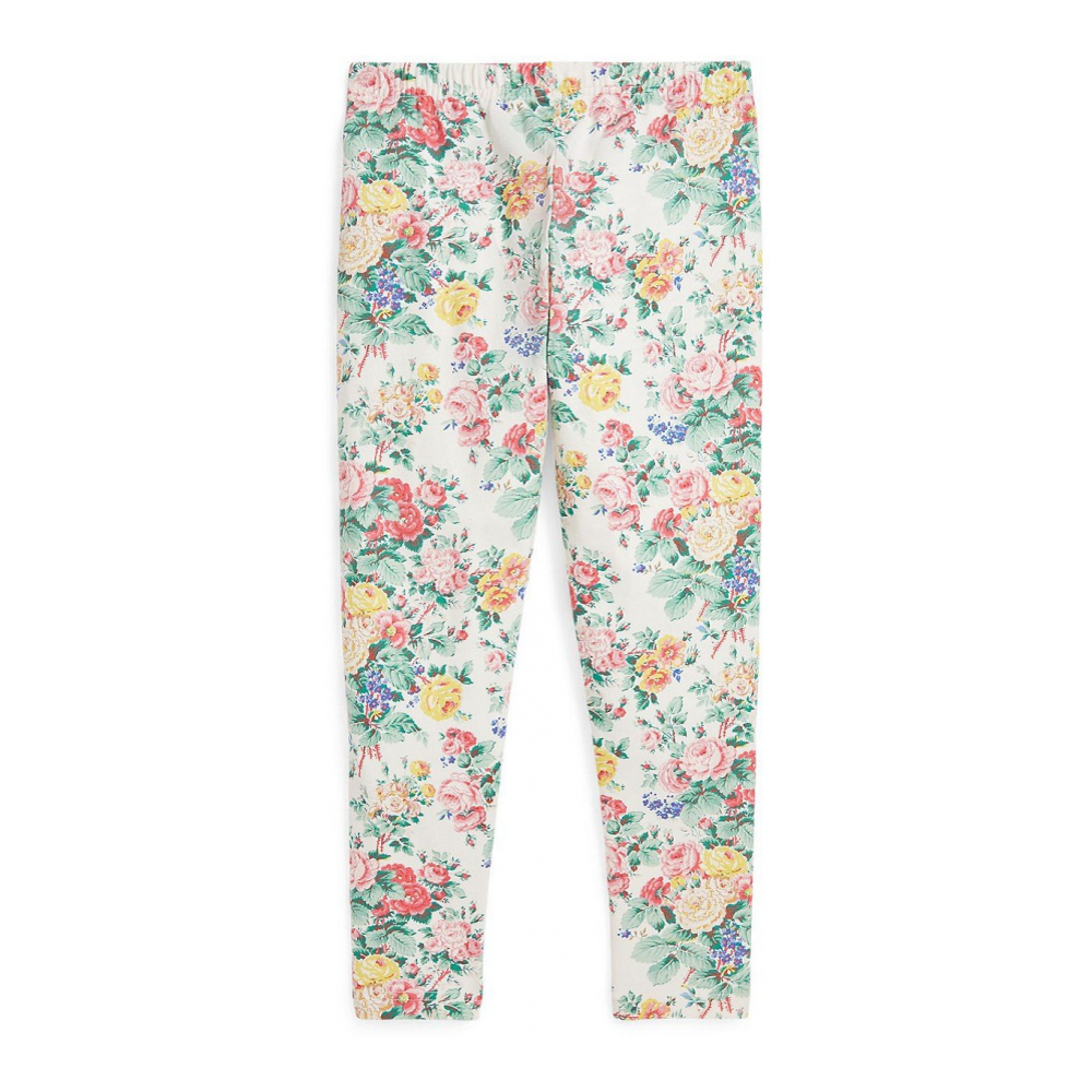 Big Girl's 'Floral Stretch Jersey Legging'