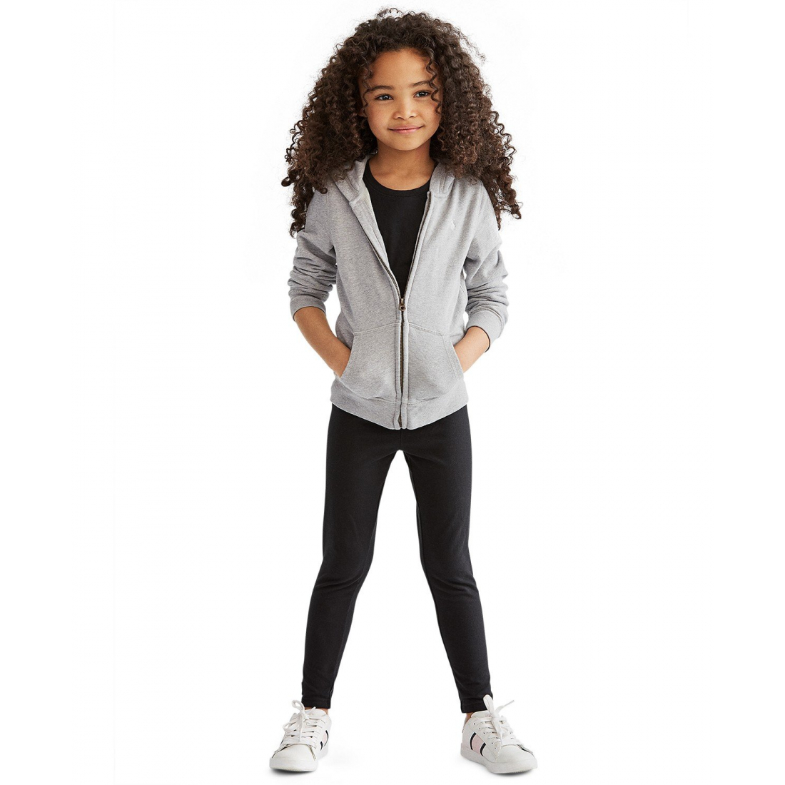 'Stretch Embroidered Pony Stretch Cotton Leggings' pour Filles