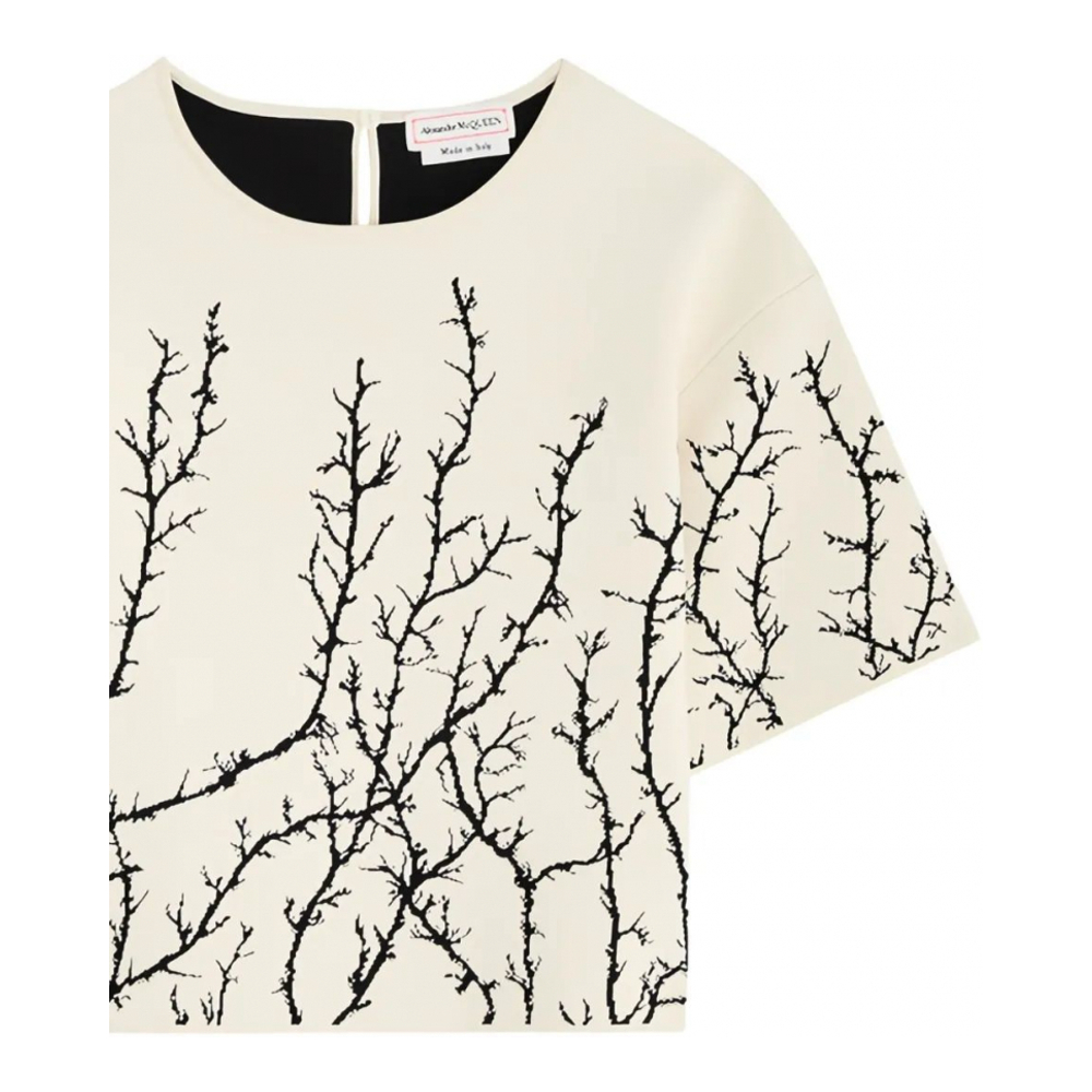'Thorn Branches' Kurzarm Top für Damen
