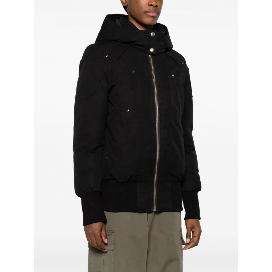 'Ballistic High-Neck Studded Hooded' Jacke für Damen