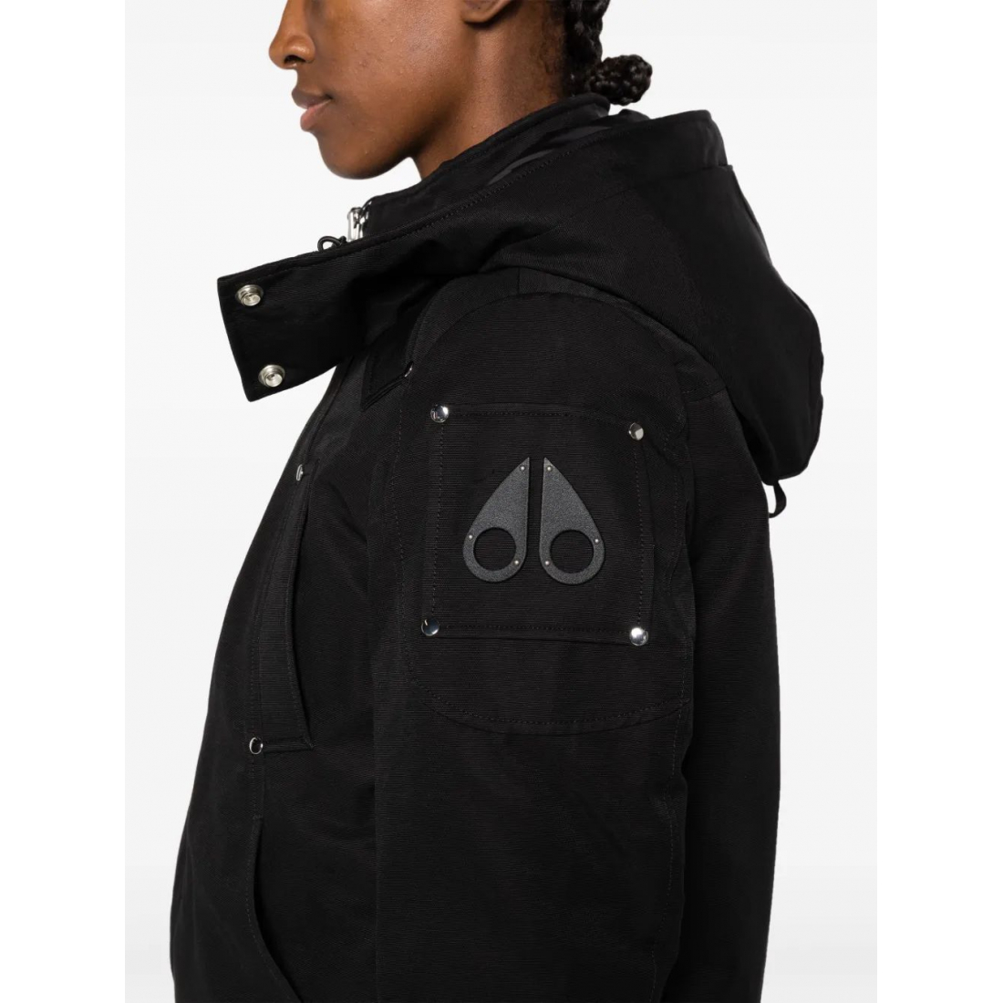 'Ballistic High-Neck Studded Hooded' Jacke für Damen