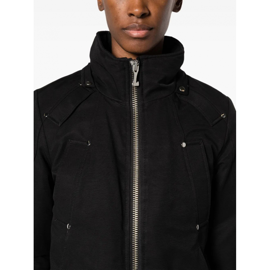 'Ballistic High-Neck Studded Hooded' Jacke für Damen