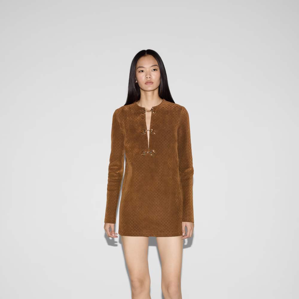 Robe mini 'GG With Horsebit Detail' pour Femmes