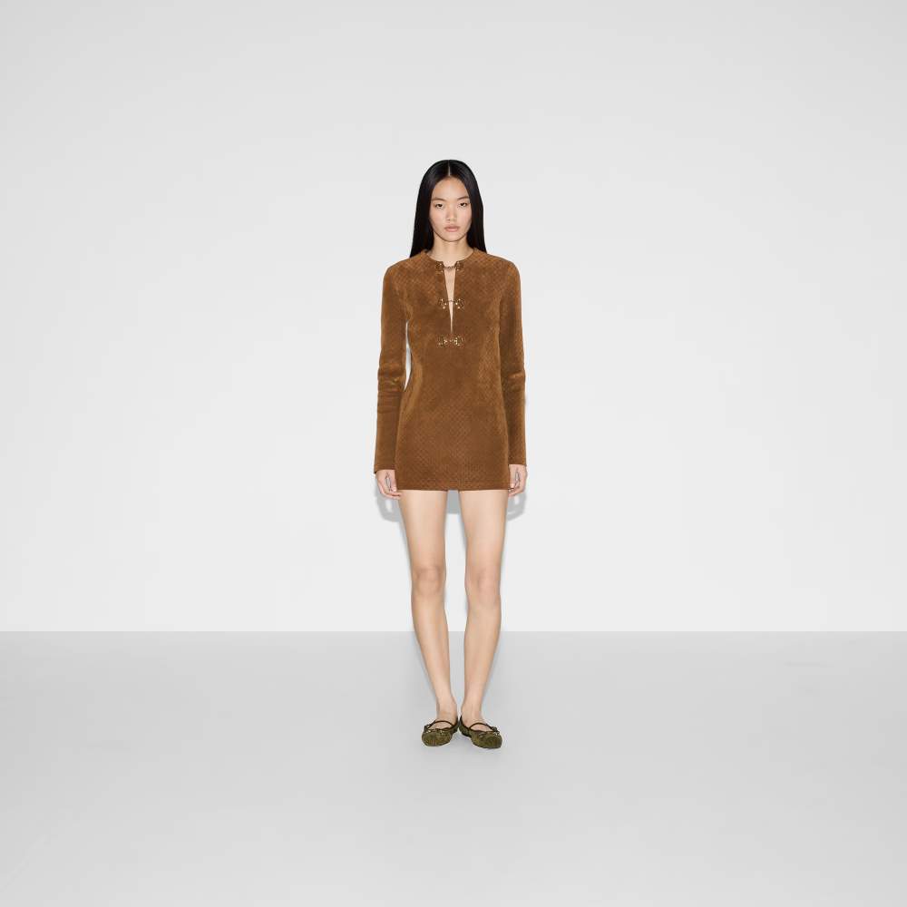 Robe mini 'GG With Horsebit Detail' pour Femmes
