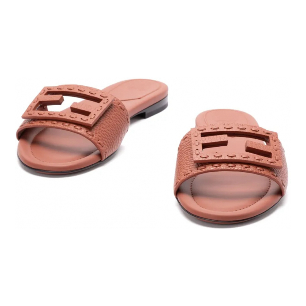 'Logo-Buckle' Badesandale für Damen