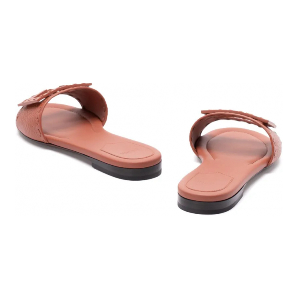 'Logo-Buckle' Badesandale für Damen