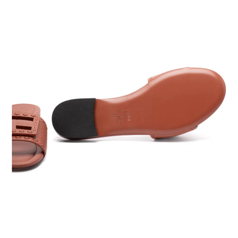 'Logo-Buckle' Badesandale für Damen