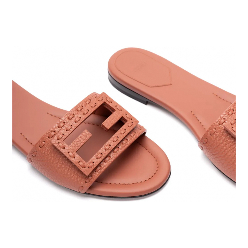 'Logo-Buckle' Badesandale für Damen