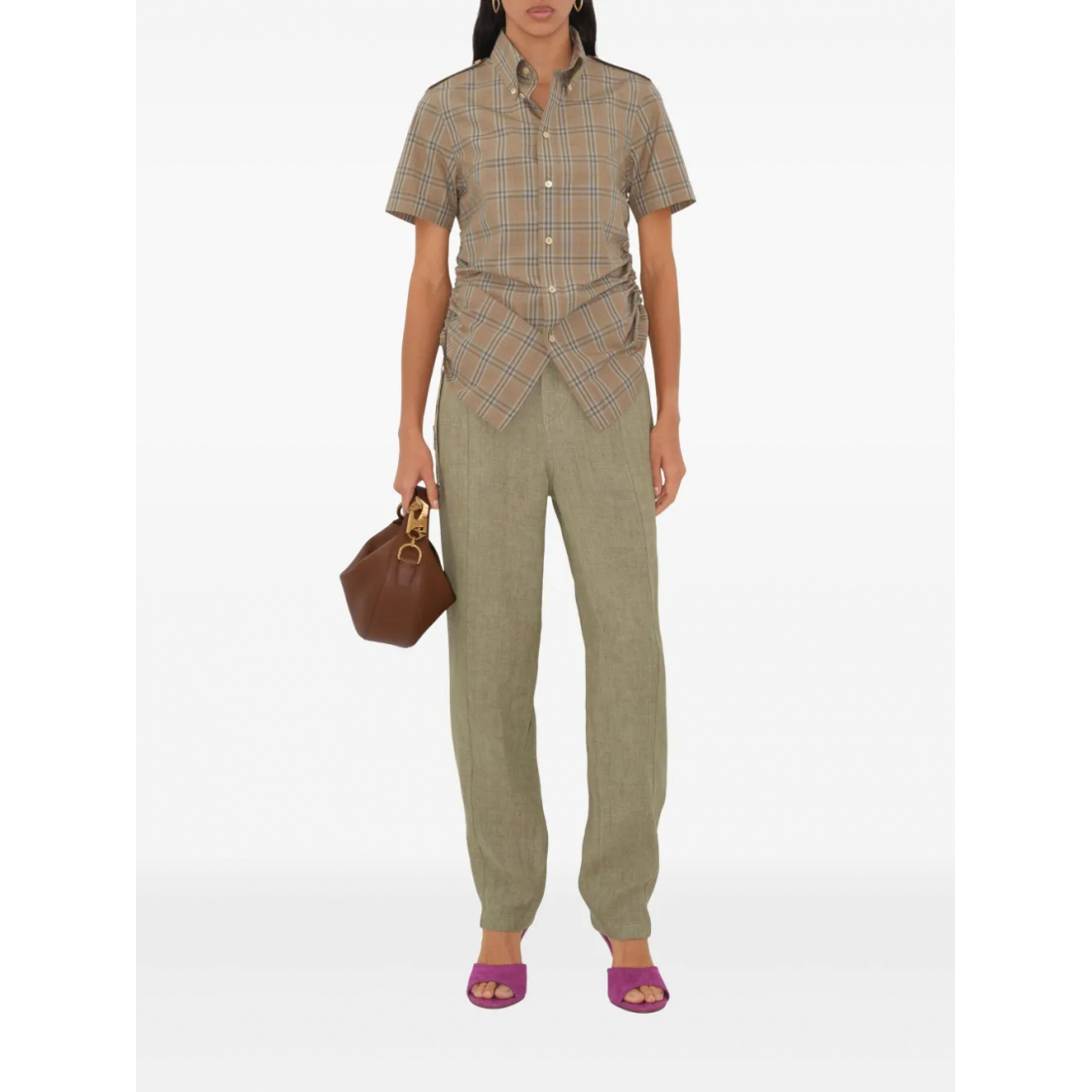 Chemise à manches courtes 'Checkered' pour Femmes