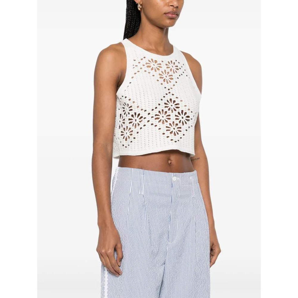Women's 'Crochet-Knit' Sleeveless Top